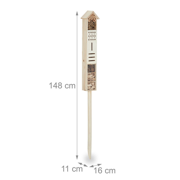 Insectenhotel met paal