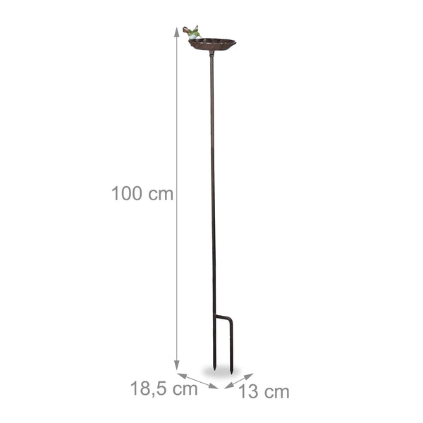 Vogelbad gietijzer op pin