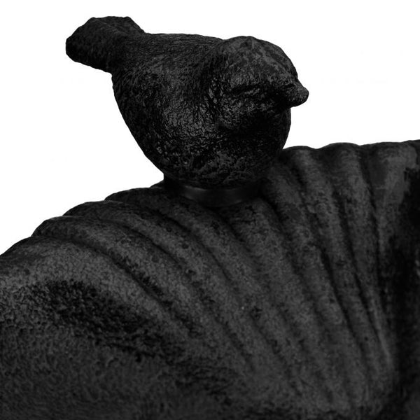 Vogelbad op voet van gietijzer