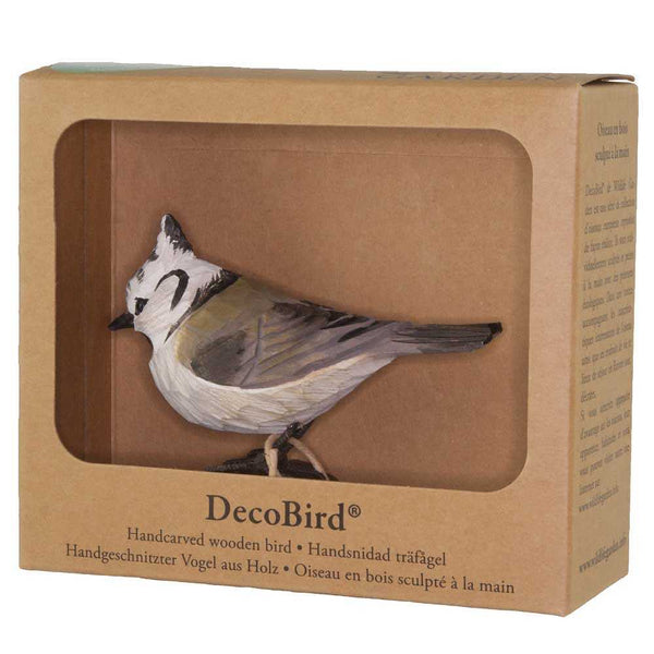 Houtgesneden Vogelbeeld Kuifmees – DecoBird | Wildlife Garden