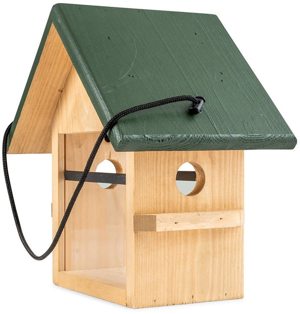 Hangend Voederhuis Breda – Houten vogelvoederhuis voor kleine tuinvogels