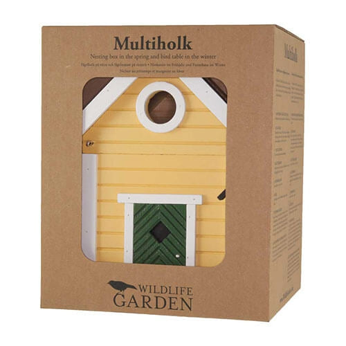 Vogelhuisje Villan 2-in-1 Lariks-hout Geel | Wildlife Garden