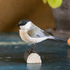 Houten Vogelbeeldje Glanskop - Handgesneden Decoratief Tuinvogeltje | DecoBird