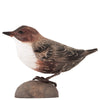 Vogelbeeldje Waterspreeuw – Handgesneden Houten Decoratievogel | DecoBird Wildlife Garden