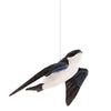 Vogelbeeldje Huiszwaluw – Handgesneden Houten Decoratievogel | DecoBird Wildlife Garden