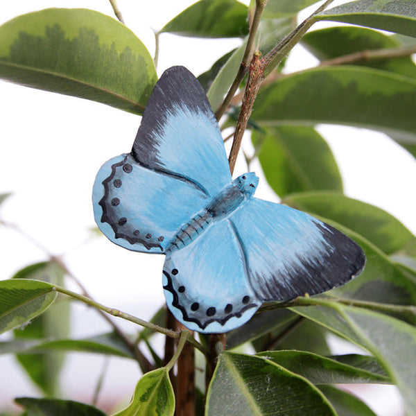 Decoratief Vlinderbeeldje Boomblauwtje – Houten Tuindecoratie | Wildlife Garden