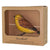 Vogelbeeldje Geelgors – Handgesneden Houten Decoratievogel | DecoBird Wildlife Garden