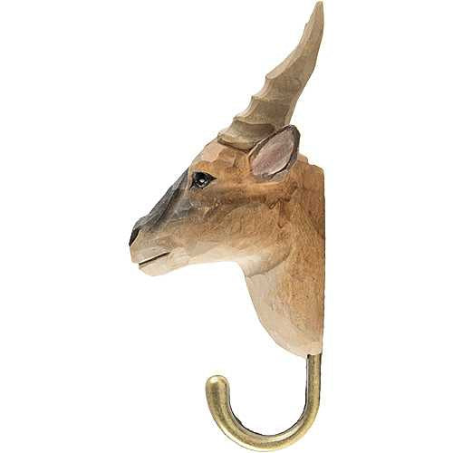 Kledinghaak Elandantilope – Decoratieve Houten Wandhaak | Wildlife Garden – foto 4