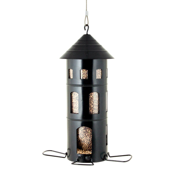 Hangende Vogelvoedersilo Zwart - Combi Voederhuis | Wildlife Garden