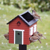 Vogelvoederhuis met Bad Rood - Hout & Drinkbad | Wildlife Garden