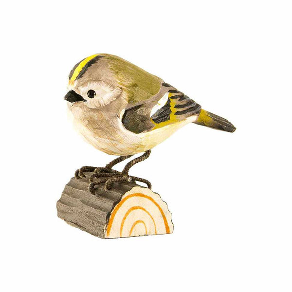 Houtgesneden Vogelbeeld Goudhaantje – DecoBird | Wildlife Garden
