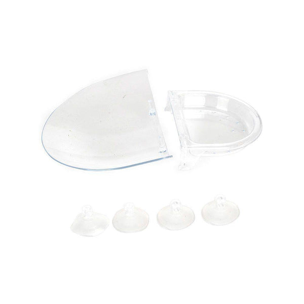 Raamvoederhuis Bordeaux – raamvoedersysteem met zuignappen en los dak (kunststof, 18×4×13,5 cm) – CJ Wildlife.