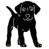 Silhouet staande puppie