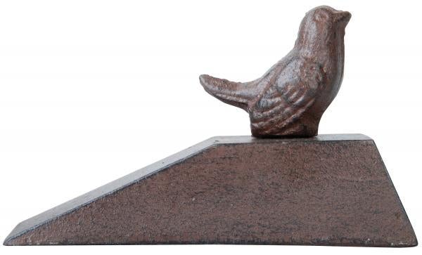 Gietijzeren Deurwig Vogel – Deurstopper Antiek Roest | Esschert Design