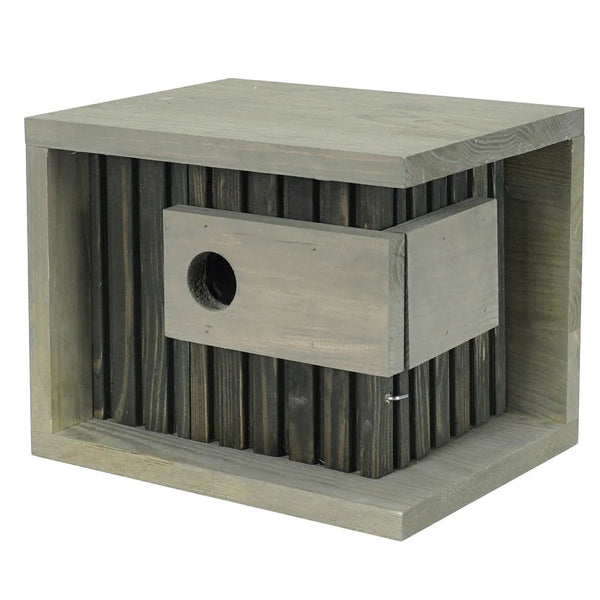Nestkast Boedapest Grenenhout Grijs 32mm | Tuinrijk