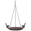 Hangend Vogelbad met 2 Vogels – Antiek Roestbruin | Esschert Design