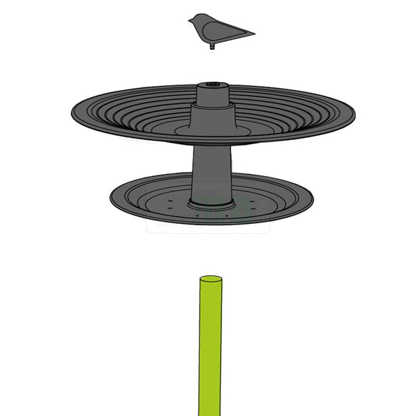 Vogelbad Finch Ivoor