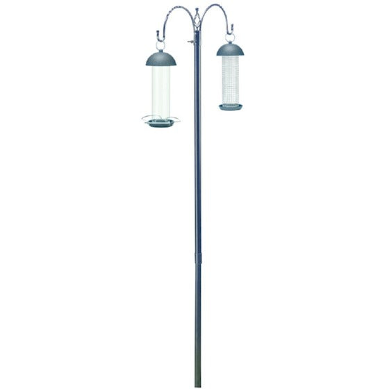 Bird Gift Blacksteel voederstation met 2 feeders