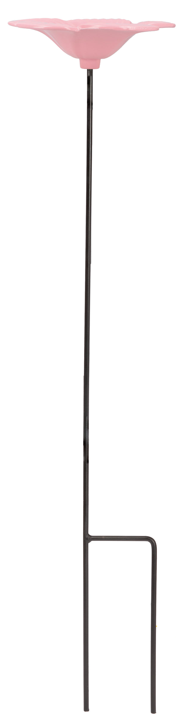 Vogelvoederschaal Malva op tuinsteker – roze, 72 cm