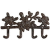 Hanger 4 haken rozen