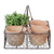 4 potjes in draadmand/handvat