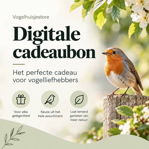 Vogelhuisjestore Cadeaubon | Digitaal cadeau voor vogelliefhebbers