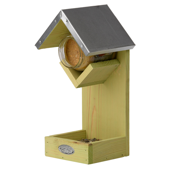 Pindakaashuisje met voedertafel