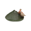 Vogelbad keramiek vogels op blad