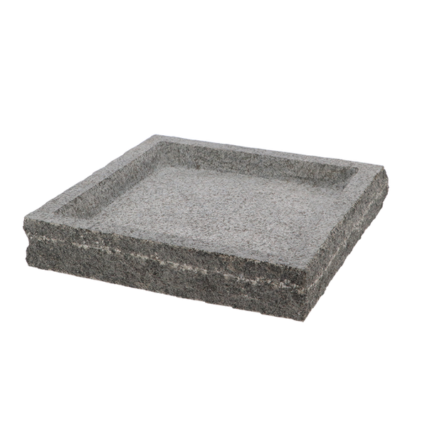 Vogelbad graniet vierkant