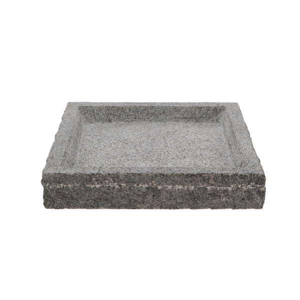 Vogelbad graniet vierkant