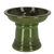 Vogelbad keramiek op voet groen S