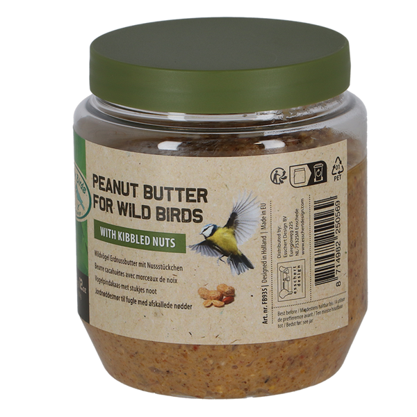 Vogelpindakaas met stukjes noot