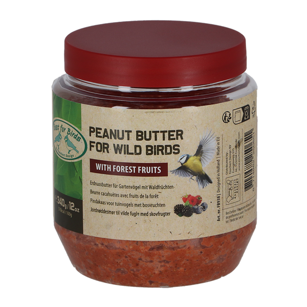 Vogelpindakaas met bosvruchten