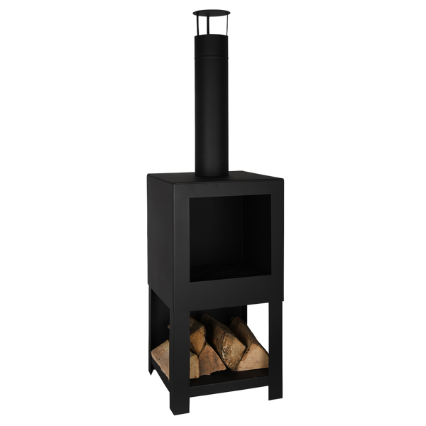 Terraskachel met houtopslag