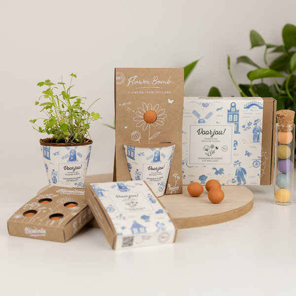 Grow kit "Voor jou!" met Hollandse Mix Zaadbommetje