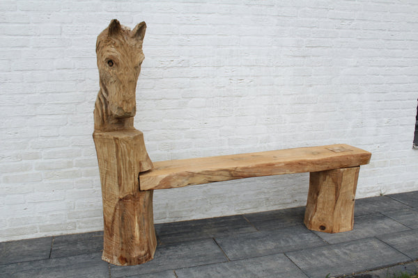 Sculpturen Bank paard