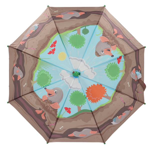 Esschert Design Kinderparaplu “Panorama Mol” – Transparante kinderparaplu Ø 68,5 cm