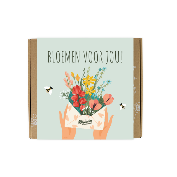 Blossombs Cadeauset – Bloemen voor Jou (Medium) | Duurzaam Cadeau met Bloembommen