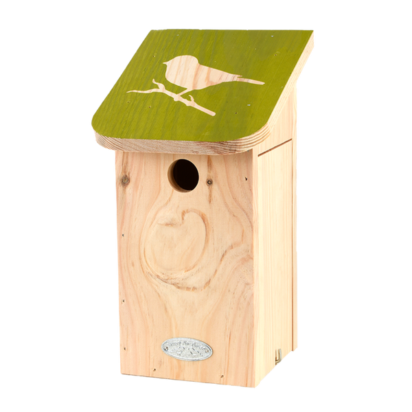 Pimpelmees Nestkast met Silhouetdak FSC100% | Esschert Design