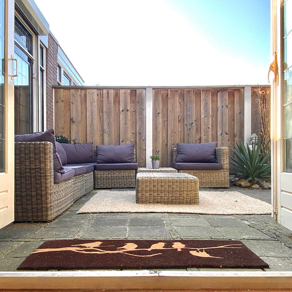 Deurmat kokos vogels tak ass breed (1 stuk)