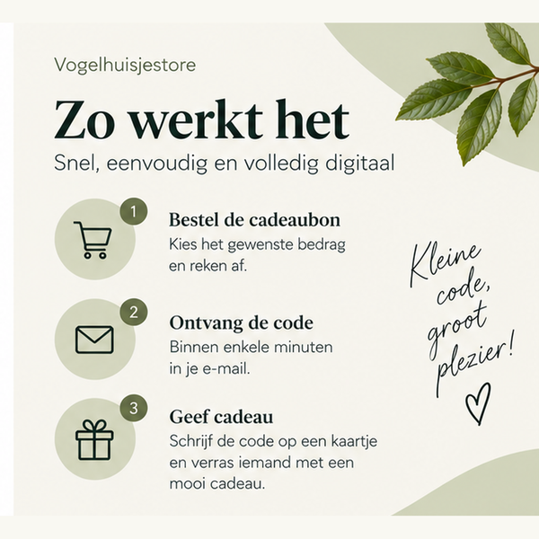 Vogelhuisjestore Cadeaubon | Digitaal cadeau voor vogelliefhebbers – foto 2
