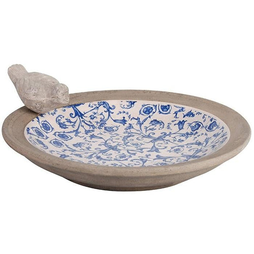 Vogelbad Keramiek Blauw-Wit – Delfts Blauw Stijl | Esschert Design