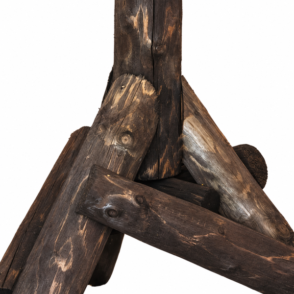 Grote houten vogelvoedertafel 122 cm – Rustiek donker hout