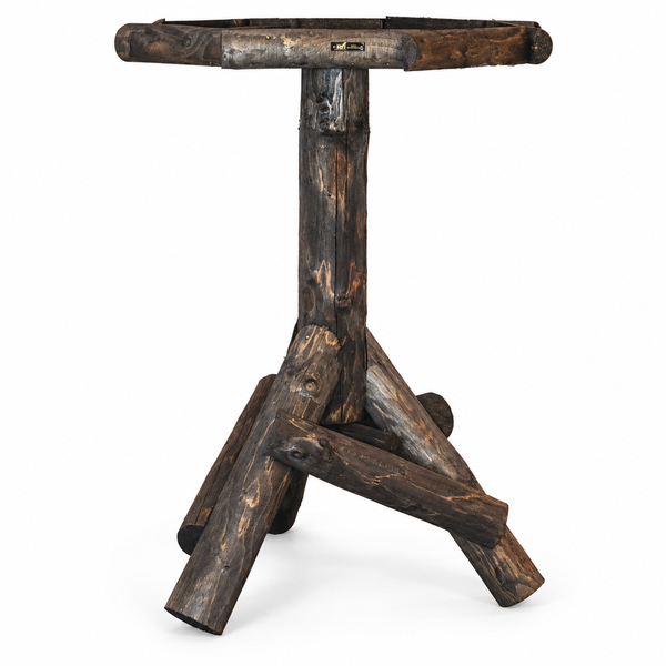Grote houten vogelvoedertafel 122 cm – Rustiek donker hout