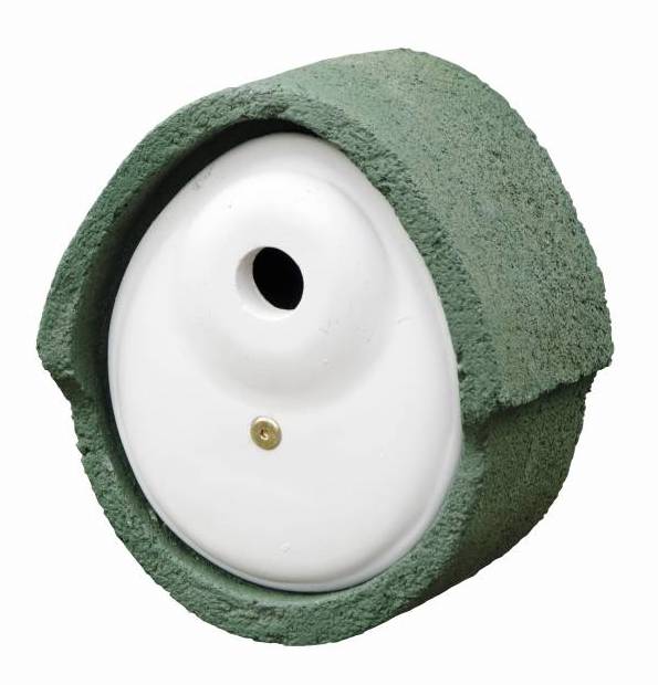 Nestkast houtbeton ovaal groen 28mm