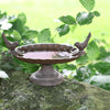 Vogelbad gietijzer op voet 13,1cm hoogte