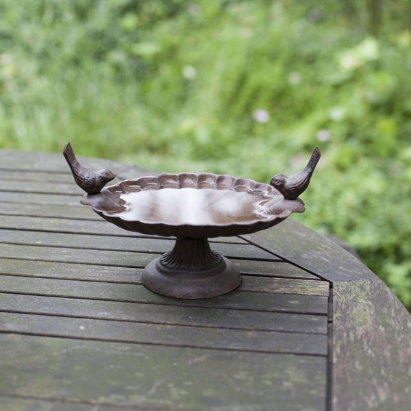 Vogelbad op Voet Gietijzer 13,1cm – Sierlijk Model | Esschert Design