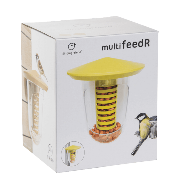 Vogelvoedersilo Multi FeedR 2-in-1 Groen/Wit | SingingFriend