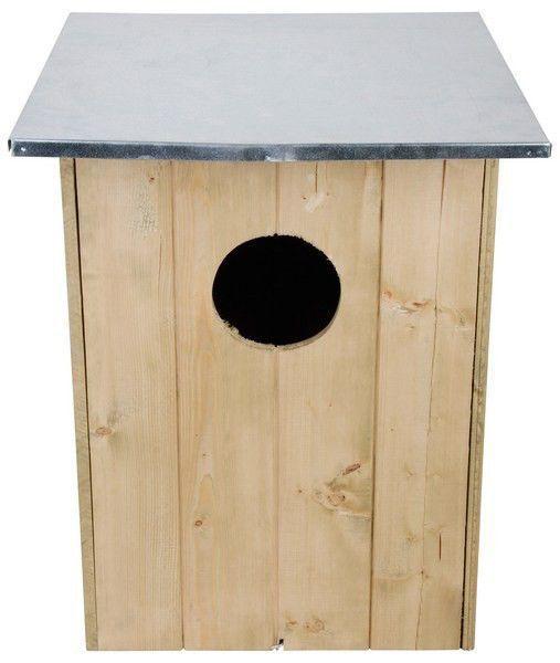 Bosuil Nestkast Vurenhout met Zinken Dak | Esschert Design