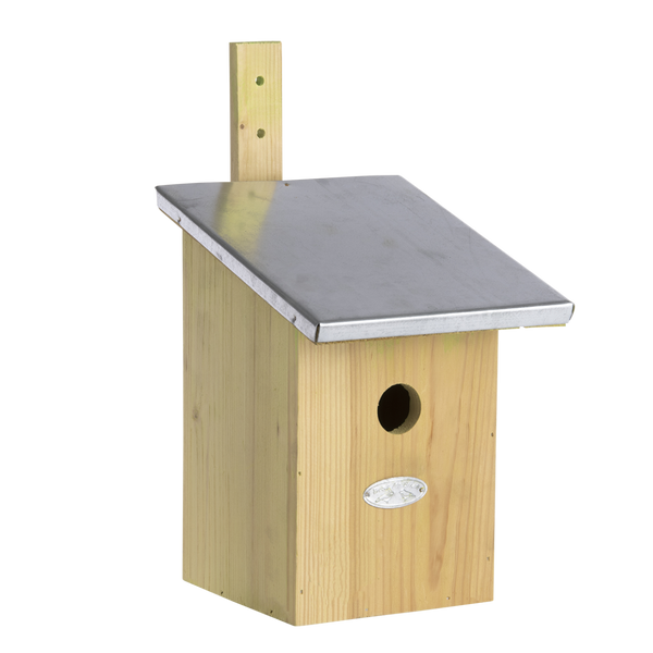 Spiegel koolmees vogelhuisje